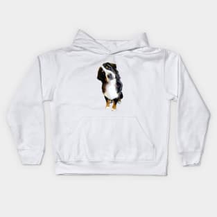 Bernese Mountain Dog Cute Head Tilt Kids Hoodie